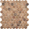 Мозаика Vidrepur Hexagon Woods № 4700D (на сетке)