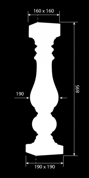 Декор из стекловолокна DECORUS BL-018 Балясина