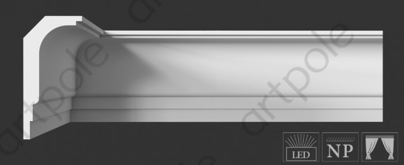 Карниз гладкий гипсовый ARTPOLE SKT105