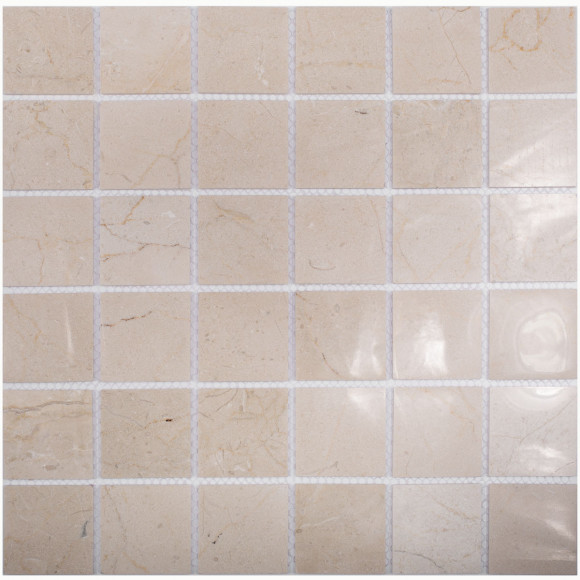 Мозаика Wild Stone 48x48 Crema Marfil Polished (JMST072) 305x305x4, натуральный мрамор Мозаика Wild Stone 48x48 Crema Marfil Polished (JMST072) 305x305x4, натуральный мрамор