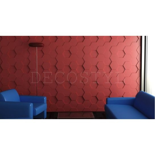 Гипсовая 3D-панель DecoStyl Шестигранник