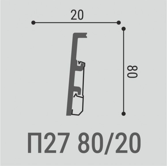 Плинтус напольный Bellо-Deco XPS П 27
