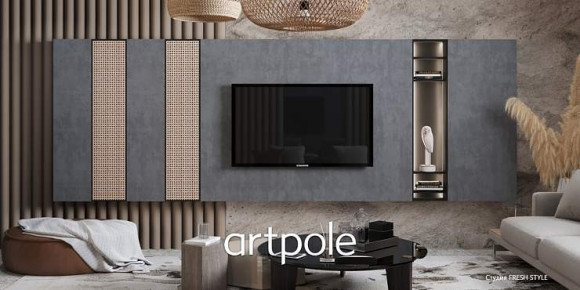 Дизайнерская панель 3D из гипса ARTPOLE TUBE