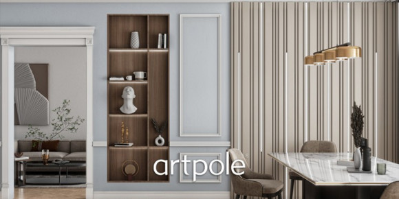 Дизайнерская панель 3D из гипса ARTPOLE STEP