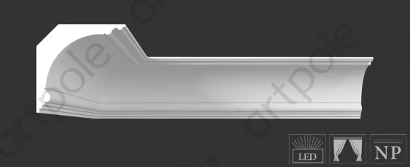 Карниз гладкий гипсовый ARTPOLE SKT158