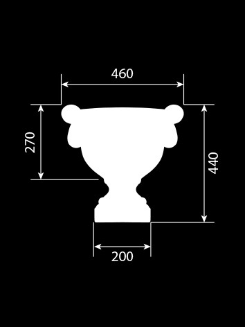Декор из стекловолокна DECORUS VZ-003 Вазон