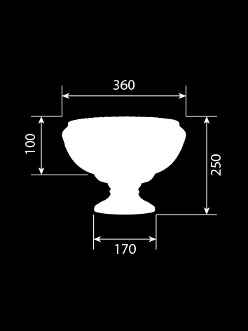 Декор из стекловолокна DECORUS VZ-004 Вазон Декор из стекловолокна DECORUS VZ-004 Вазон
