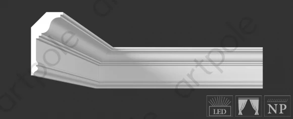 Карниз гладкий гипсовый ARTPOLE SKT162