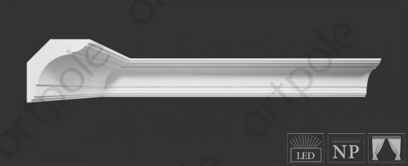Карниз гладкий гипсовый ARTPOLE SKT164