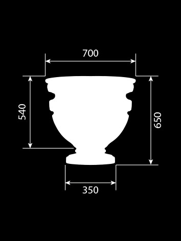 Декор из стекловолокна DECORUS VZ-001 Вазон Декор из стекловолокна DECORUS VZ-001 Вазон