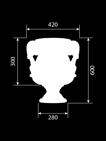 Декор из стекловолокна DECORUS VZ-002 Вазон Декор из стекловолокна DECORUS VZ-002 Вазон