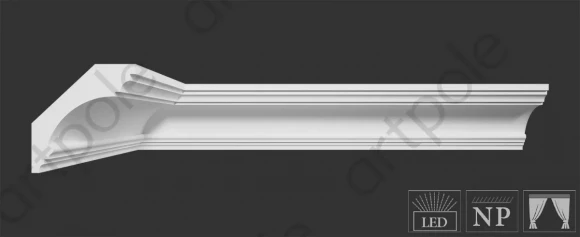 Карниз гладкий гипсовый ARTPOLE SKT169