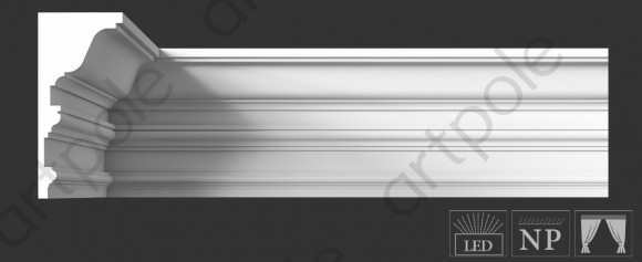 Карниз гладкий гипсовый ARTPOLE SKT134