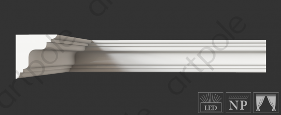 Карниз гладкий гипсовый ARTPOLE SKT23 Карниз гладкий гипсовый ARTPOLE SKT23