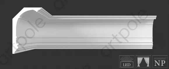 Карниз гладкий гипсовый ARTPOLE SKT176