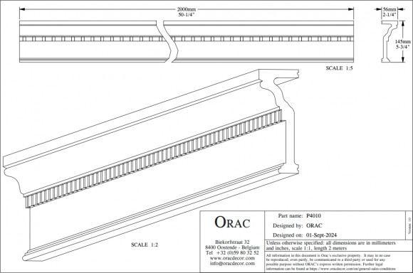 Лепнина Orac Luxxus P4010 молдинг