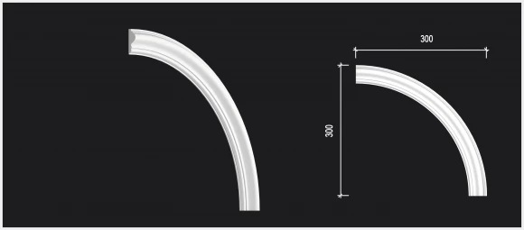 Угловой элемент Decor Dizayn NP4-DD301 (300mm) Нео-Полимер