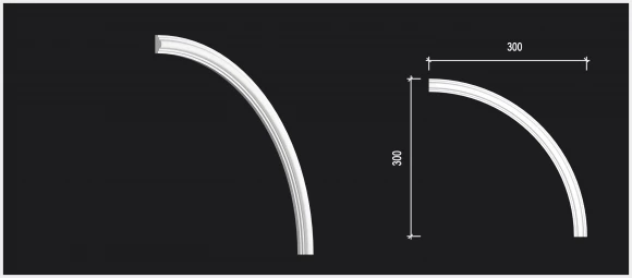 Угловой элемент Decor Dizayn NP4-DD35 (300mm) Нео-Полимер