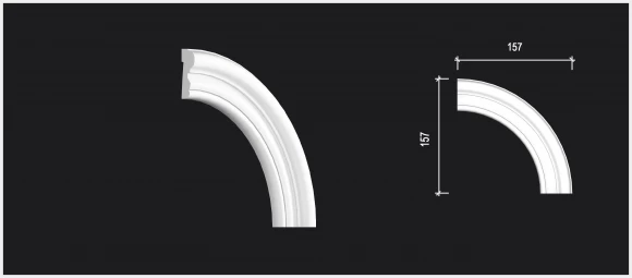 Угловой элемент Decor Dizayn NP4-DD400 (157mm) Нео-Полимер