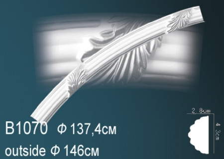 Лепнина Perfect B1070 круговой молдинг