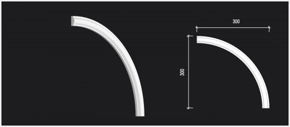Угловой элемент Decor Dizayn NP4-157A (300mm) Нео-Полимер