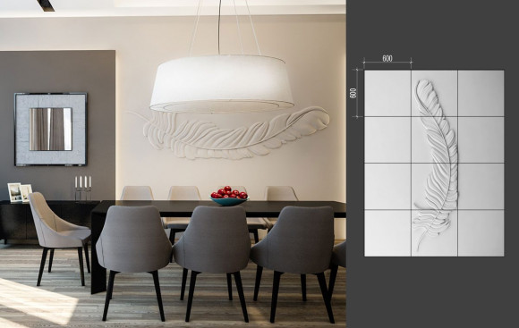 Барельеф Deco Line PLUMA