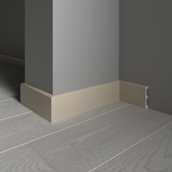 Окрашенный плинтус Decor Dizayn 706-74 бежевый Окрашенный плинтус Decor Dizayn 706-74 бежевый