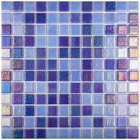 Мозаика Vidrepur Shell Mix Deep Blue 552/555 (на сетке)