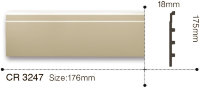 Лепнина Fabello Decor CR 3247 (2,00 м) плинтус напольный