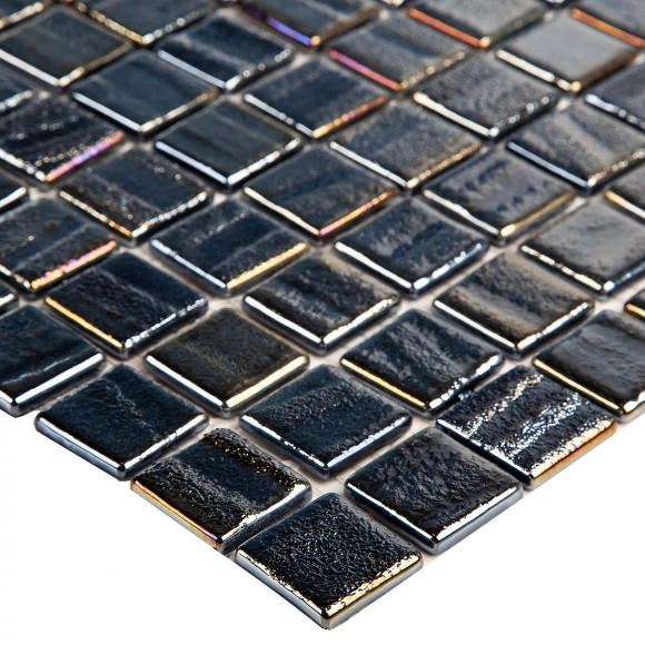 Мозаика Vidrepur Aqua Black Черный (на сетке) Мозаика Vidrepur Aqua Black Черный (на сетке)