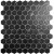 Мозаика Vidrepur Hex Supreme Marquina (на сетке)