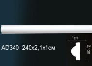 Лепнина Perfect AD340F Молдинг гибкий