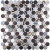 Мозаика Vidrepur Circle Aqua Black Mix (на сетке)