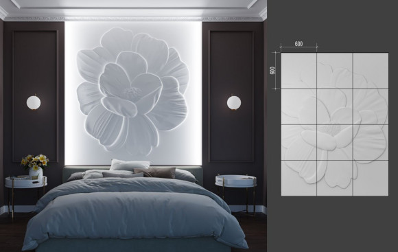 Барельеф Deco Line PEONY Барельеф Deco Line PEONY