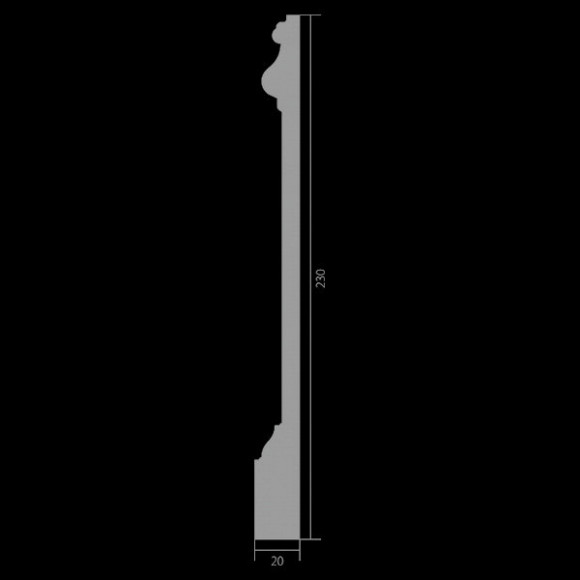 Декор ЛДФ Ultrawood Base 5801 i 2.00 плинтус напольный