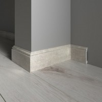 Окрашенный плинтус Decor Dizayn 701-25 серый бархат (бетон)