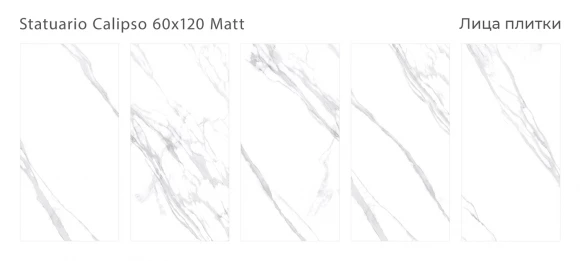 Керамогранит матовый STARO Silk Statuario Calipso 60x120 Matt Керамогранит матовый STARO Silk Statuario Calipso 60x120 Matt