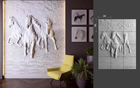 Барельеф Deco Line HORSES Барельеф Deco Line HORSES