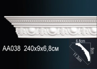 Лепнина Perfect AA038F Карниз гибкий