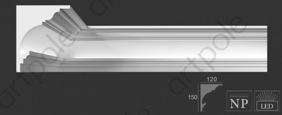 Световой карниз гипсовый ARTPOLE SKTL16