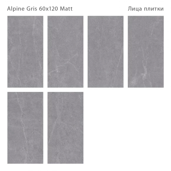 Керамогранит матовый STARO Silk Alpine Gris 60x120 Matt