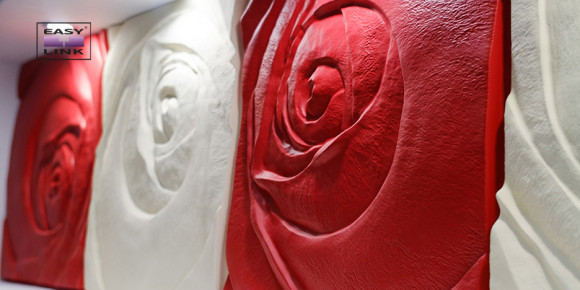 Дизайнерская панель 3D из гипса ARTPOLE ROSE Пятый элемент