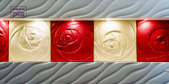Дизайнерская панель 3D из гипса ARTPOLE ROSE Пятый элемент