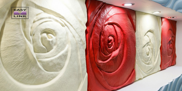Дизайнерская панель 3D из гипса ARTPOLE ROSE Пятый элемент