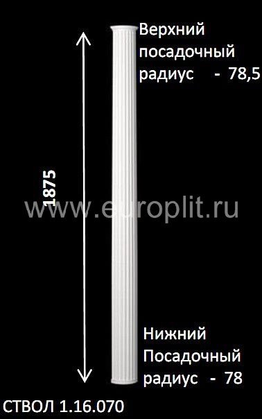 Лепнина ЕВРОПЛАСТ 1.16.070 полуколонна-ствол