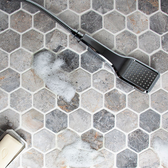 Мозаика Wild Stone Hexagon VLg Tumbled 64x74 (305x305x8), натуральный мрамор