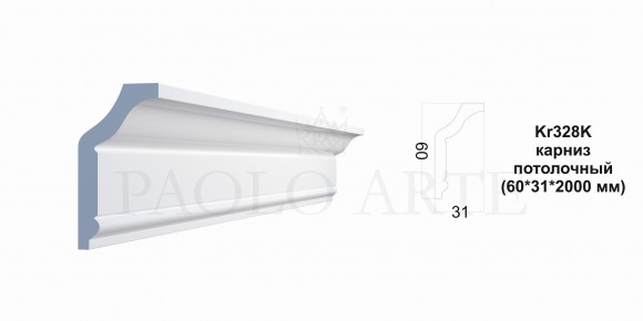 Декор Paolo Arte Kr328K карниз потолочный Декор Paolo Arte Kr328K карниз потолочный