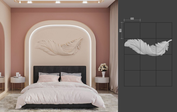 Барельеф Deco Line FEATHER