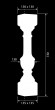 Декор из стекловолокна DECORUS BL-005 Балясина Декор из стекловолокна DECORUS BL-005 Балясина