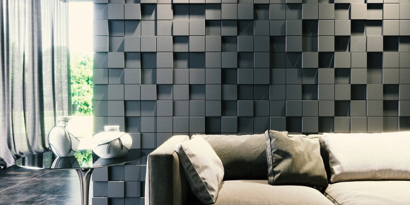 Настенная панель 3D из гипса ARTPOLE TETRIS